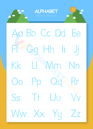 Alphabet Tracing Worksheet | Grade K Printable
