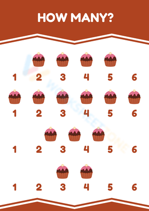 Counting worksheet - Counting Cupcakes
