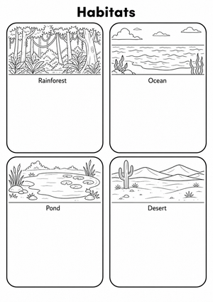 Animal Habitats Worksheet | Grade 2 Science Printable