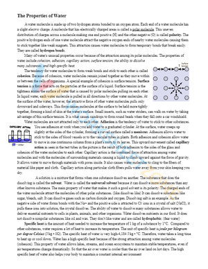 properties of water 1