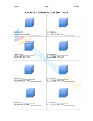balanced and unbalanced forces 2