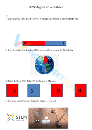 Free Printable Magnetism Worksheet Collection For Teaching