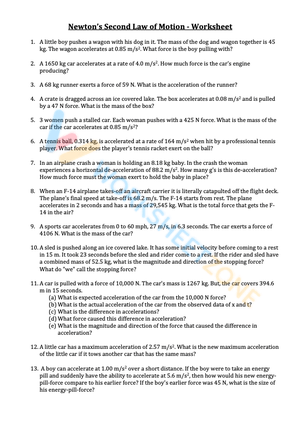 Applying Newton's Second Law in Dynamics