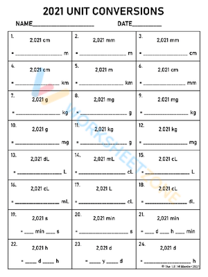 metric conversion worksheet answer key 5
