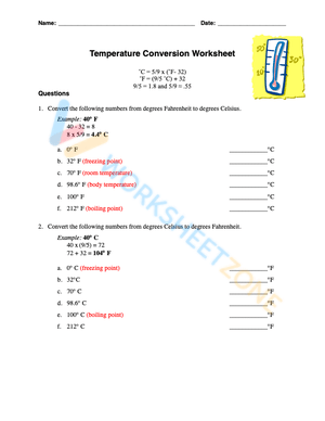 Converting Temperatures: Celsius & Fahrenheit