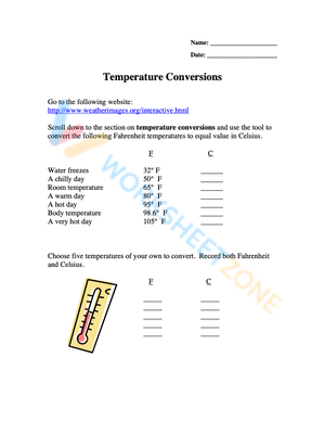 Temperature Conversion: Converting Scales