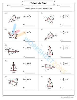 Geometry: Calculating the Volume of Cones