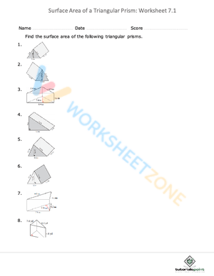 Surface Area of Triangular Prism