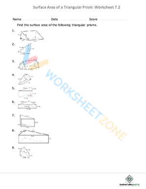 Triangular Prism Surface Area