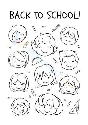 Back to School Coloring Activity Worksheet