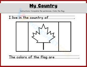 My Country Worksheet