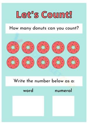 Let's Count Donuts Worksheet