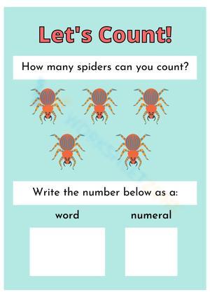 Let's Count Spider Worksheet