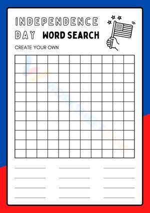 Independence Day Word Search Worksheet