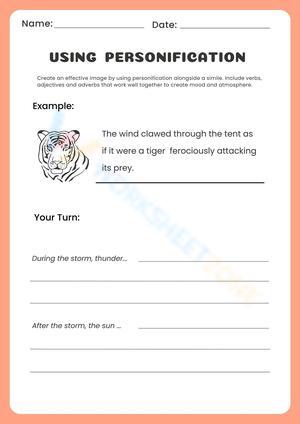 Personification and Simile Guide | Grade 6 ELA