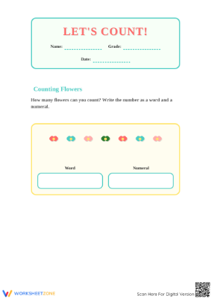 Essential Counting to 20 Worksheet | Kindergarten Math