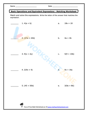 equivalent expressions 5