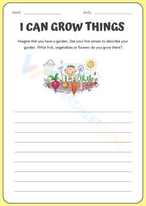 5 Senses Descriptive Writing | Grade 1 Essential Worksheet