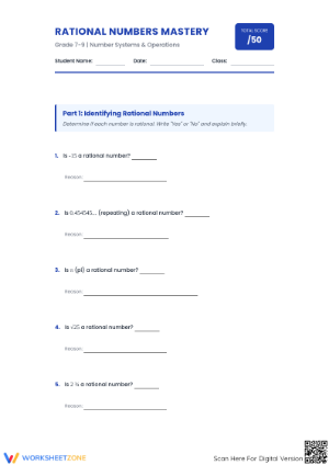 CCSS.MATH.7.NS.A.2 Worksheet: Rational Numbers — Complete Guide