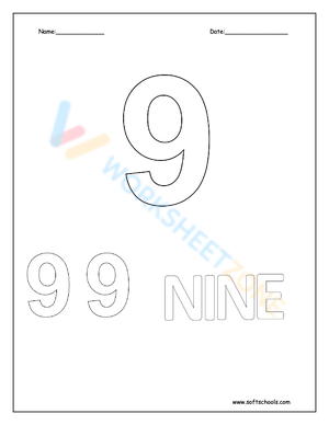 Kindergarten Number 9 Worksheets 2024