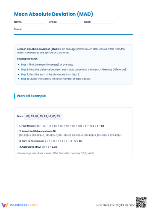 Essential Mean Absolute Deviation Practice | Grade 9 & 10