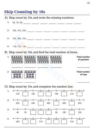 Skip Counting by 10 Exercises