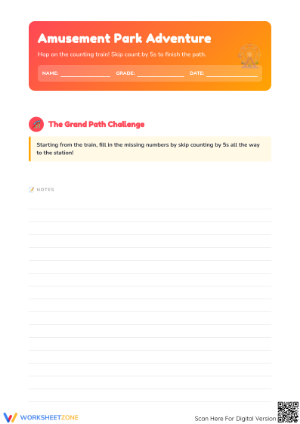 Printable Skip Counting by 5 Worksheet | Grade 3-5 Ready