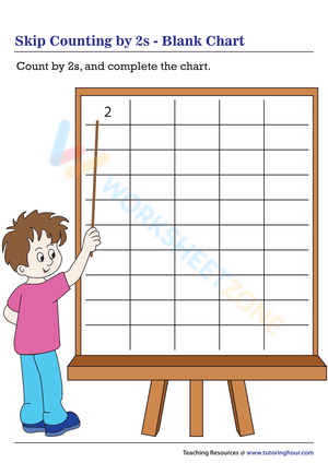 Skip counting by 2 worksheet 6