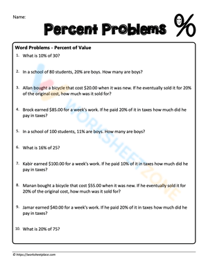 Excel at Percent Word Problems