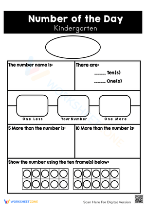 Interactive Number of the Day Activity Sheet