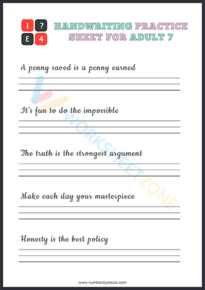 Handwriting Practice Worksheet A Penny Save