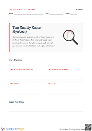 Grade 4 Narrative Writing — Printable No-Prep Worksheet