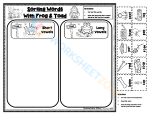 Sorting Words With Frog & Toad