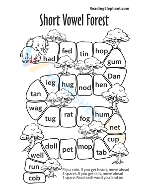Short Vowel Forest Game for Kids 