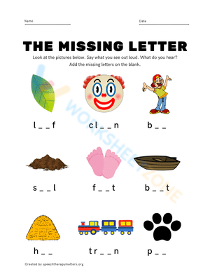 THE MISSING LETTER