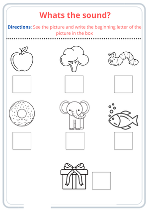 Beginning Sounds Worksheet | Grade 1 Printable Phonics