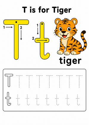 Letter T Tracing Worksheet | Essential Grade K-1 Phonics