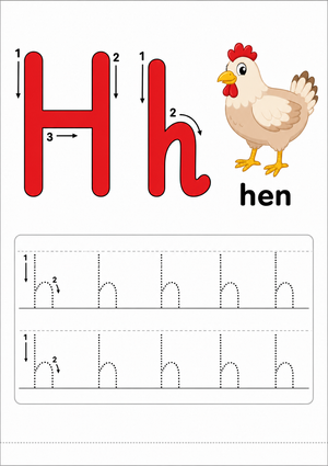 Letter H Tracing Worksheet | Grade K-1 Essential
