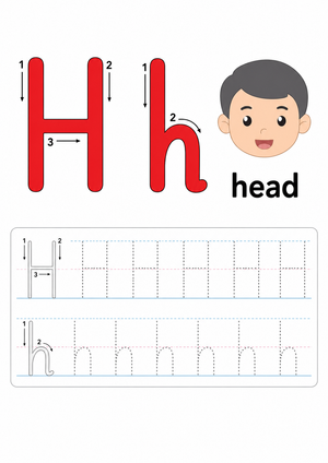 Letter H Tracing Worksheet | Essential Grade K-1 Phonics