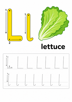 Grade K Letter L Tracing — Printable No-Prep Worksheet