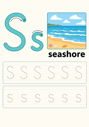 Printable Letter S Tracing Worksheet | Grade K