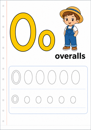 Printable Letter O Tracing Worksheet | Grade K