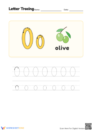 Letter O Tracing Worksheet | Grade K Essential