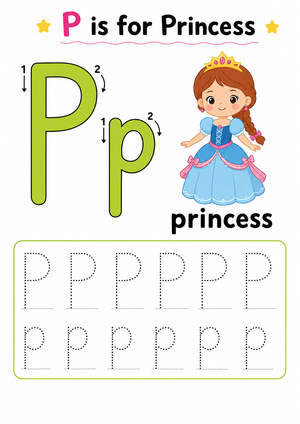 Letter P Tracing Worksheet | Essential Grade K-1 Phonics