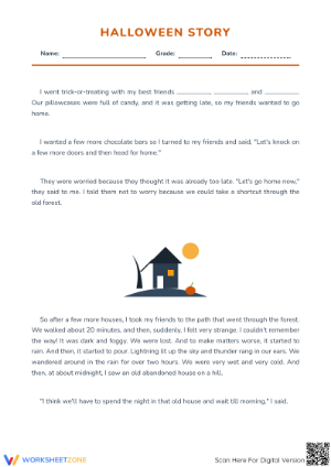 Halloween Reading & Writing | Grade 5 Printable