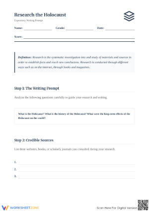 Essential Holocaust Research & Expository Writing Project