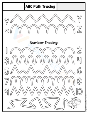 Printable ABC Path Tracing Worksheet for Kindergarten