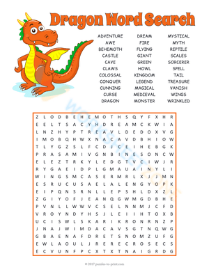 Dragon Word Search