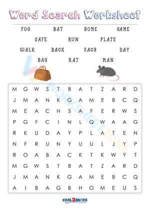 1st grade word search 1