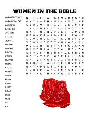 Printable Women in the Bible Word Search | Grade 4-5